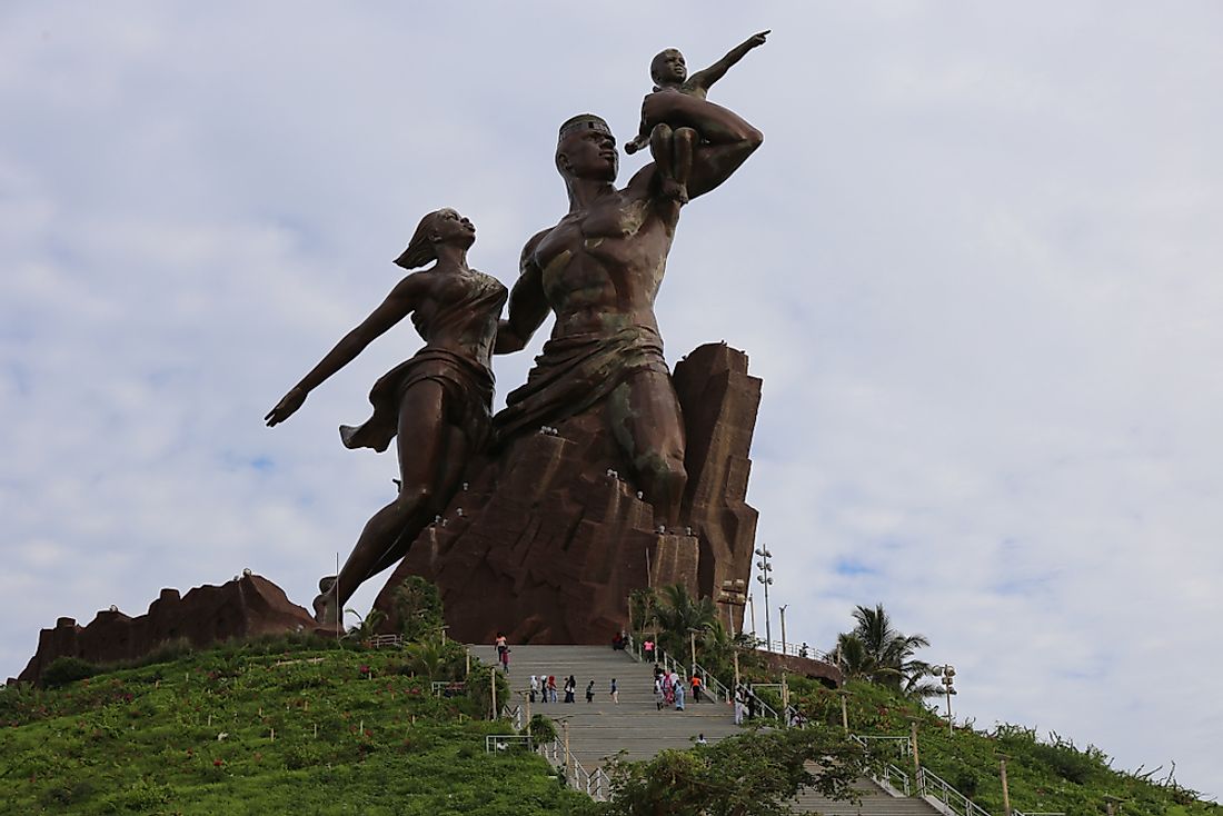 The African Resistance Monument in Dakar, Senegal. Editorial credit: BOULENGER Xavier / Shutterstock.com.