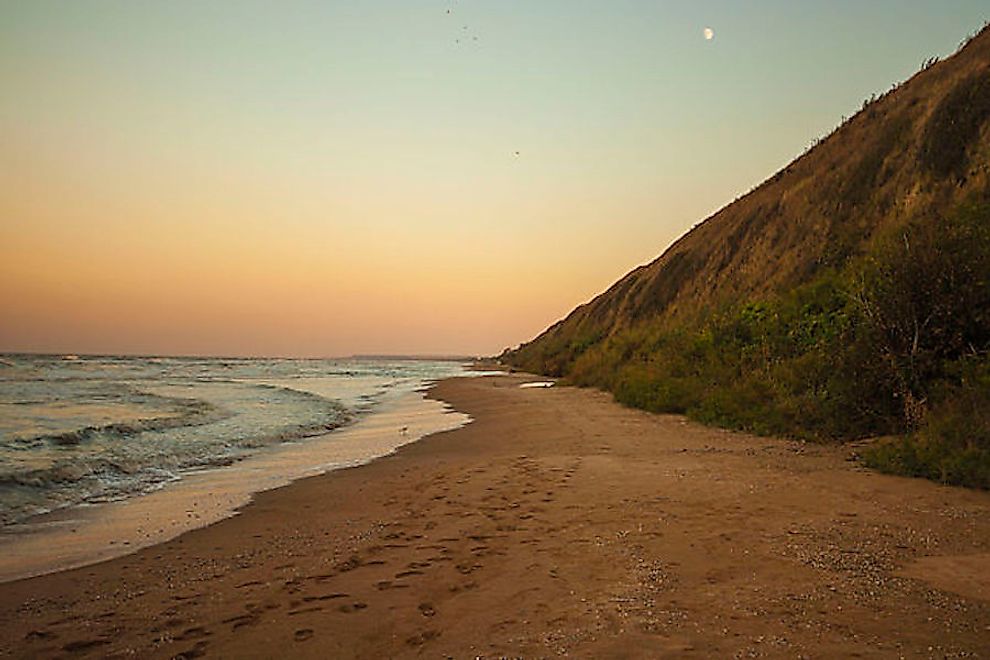 The shores of the Sea of Azov.