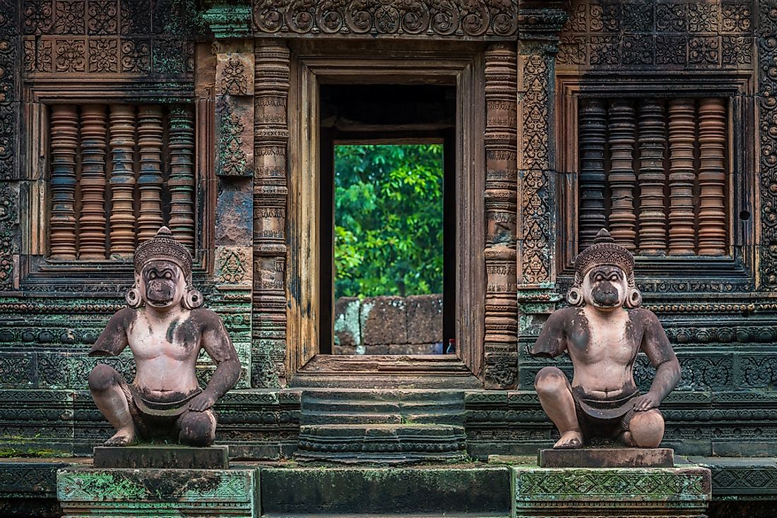 The temple of Banteay Srei in Siam Reap, Cambodia. 