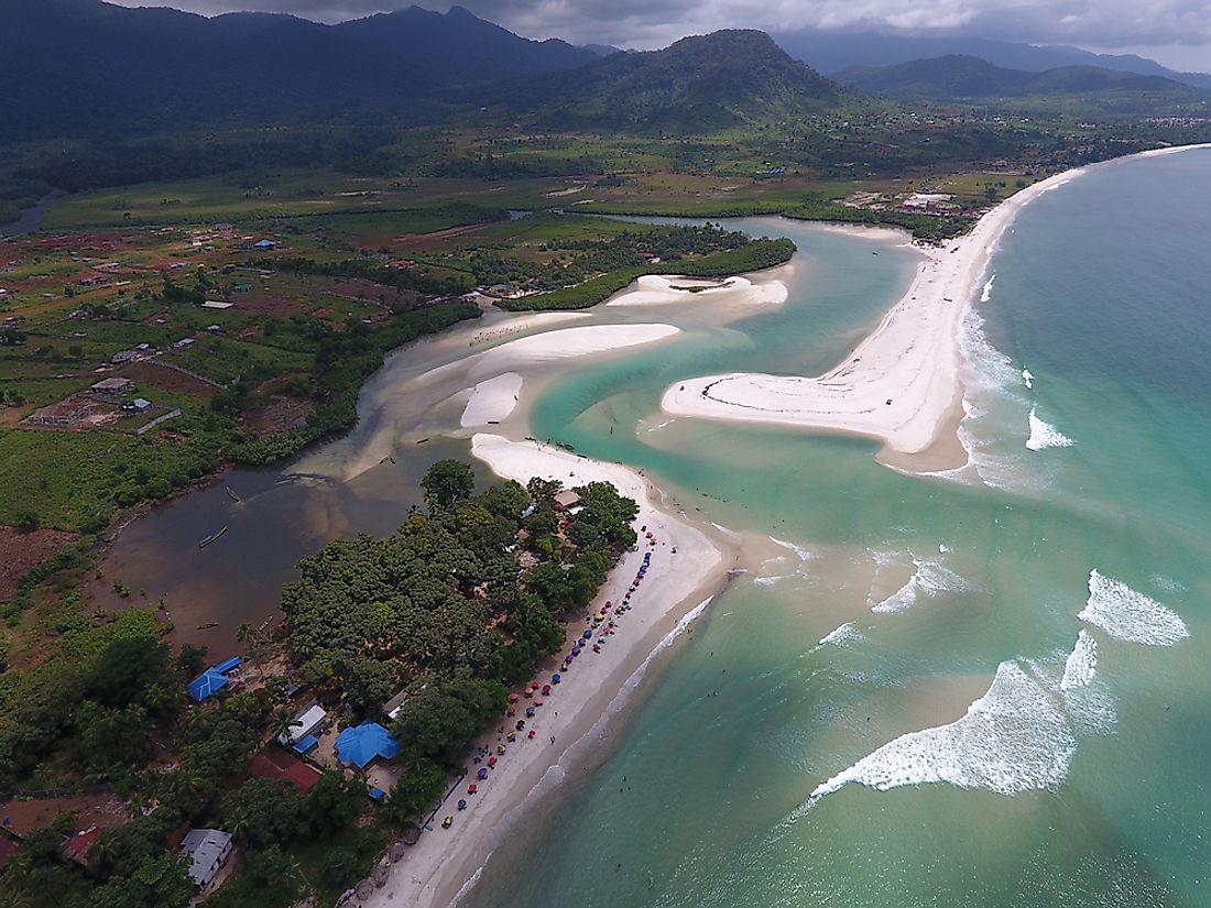 Beaches in Sierra Leone. 