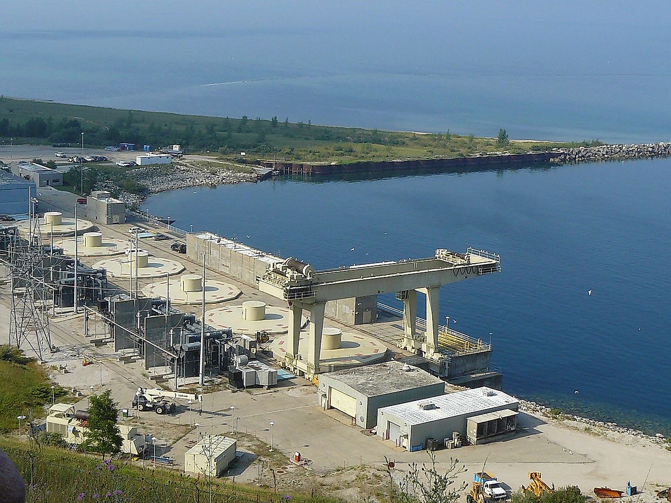 Ludington Hydro Plant, Lake Michigan. Image credit: D. O'Keefe, Michigan Sea Grant