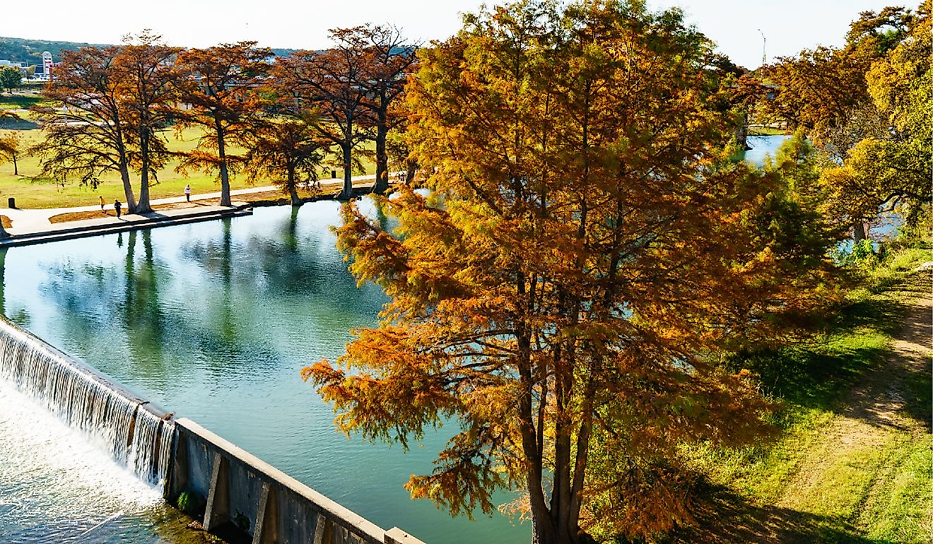 Guadalupe River Trail in Kerrville, Texas, during Fall.