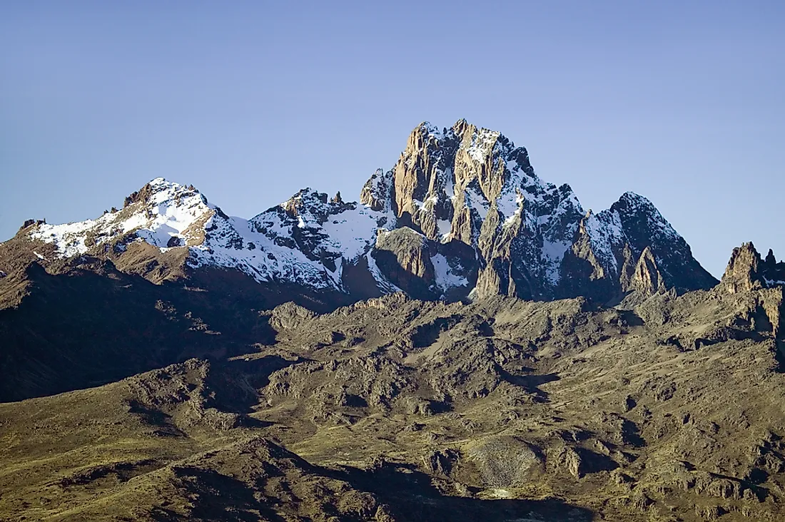 The name of Kenya comes from Mount Kenya. 