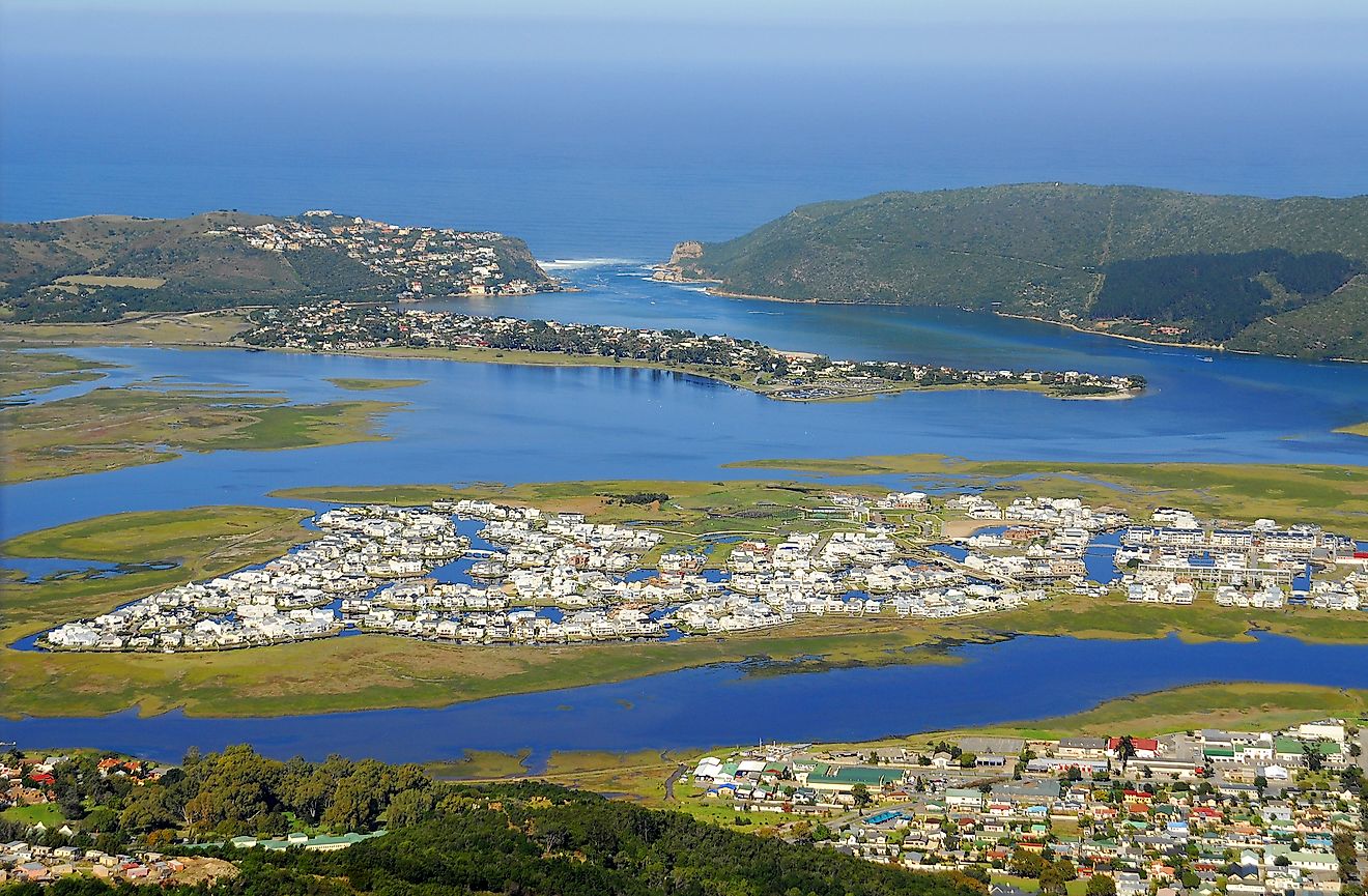 Aerial Shot of Knysna in the Garden Route, South Africa. Image credit: Dominique de La Croix/Shutterstock.com