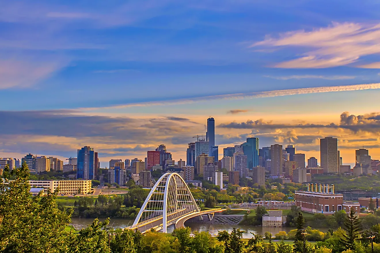 A Vibrant View Of The Edmonton Skyline.