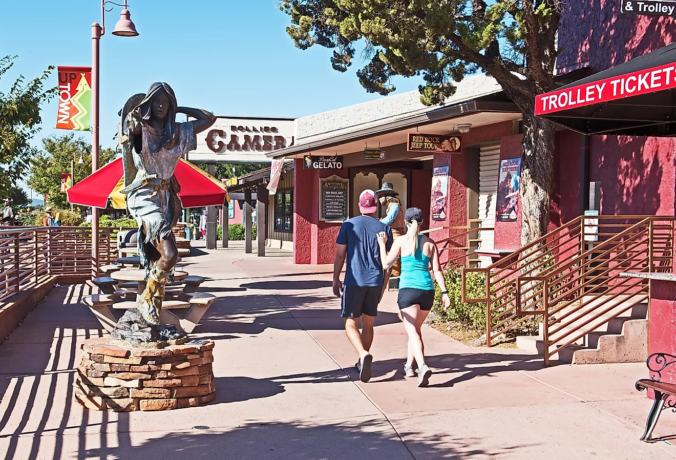 Downtown street in Sedona, Arizona. Image credit Mystic Stock Photography via Shutterstock