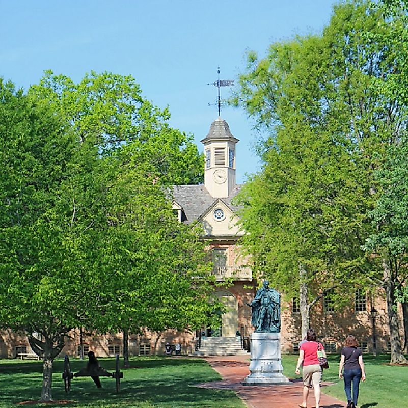 The Wren Building (pictured) was completed 76 years before the Declaration of Independence, the latter being penned by William & Mary alumnus Thomas Jefferson.