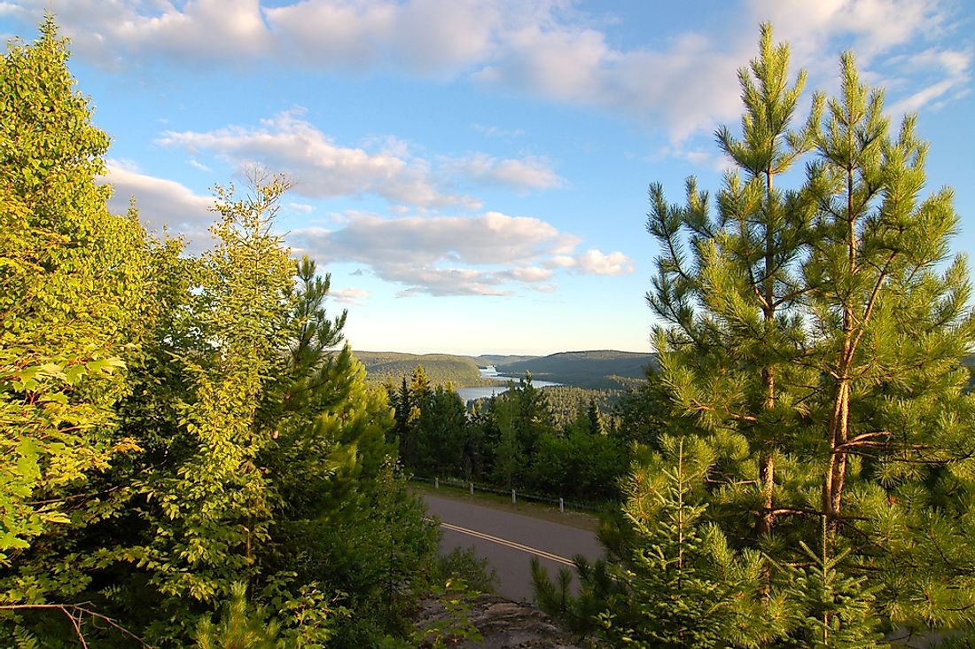 La Mauricie National Park in the Saint Lawrence Lowlands. 