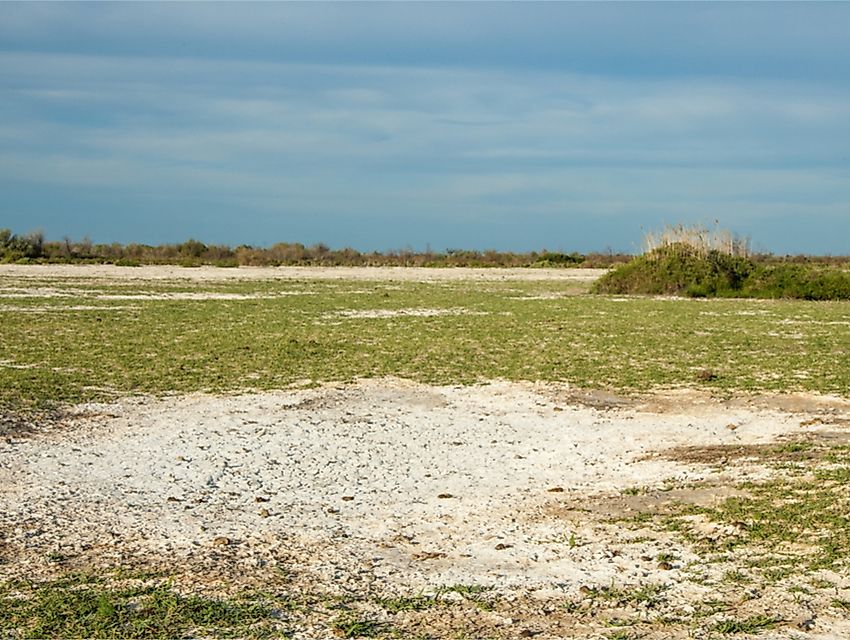 Semi-arid steppe region land.