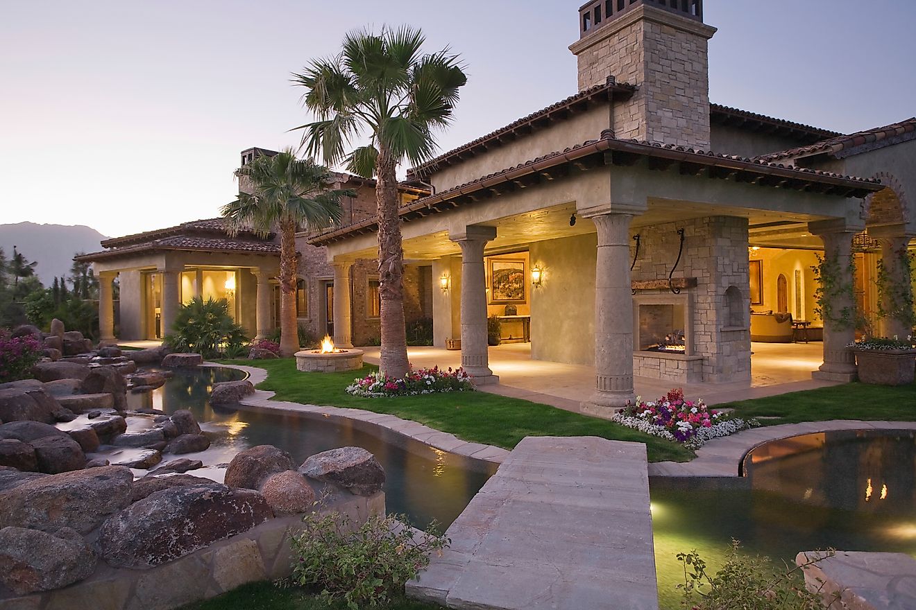 A mansion in California, the state home to the most billionaires.