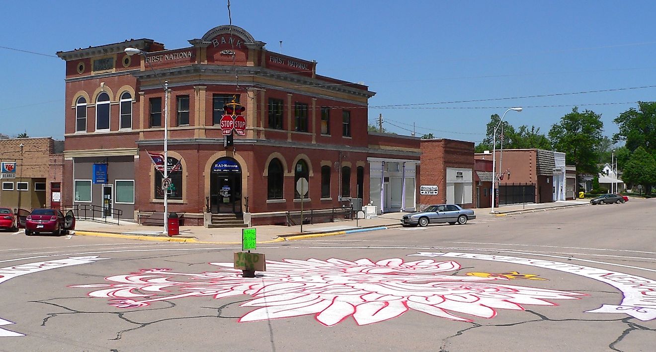 The beautiful downtown area of Loup City, Nebraska. Image credit: Ammodramus via Wikimedia Commons.