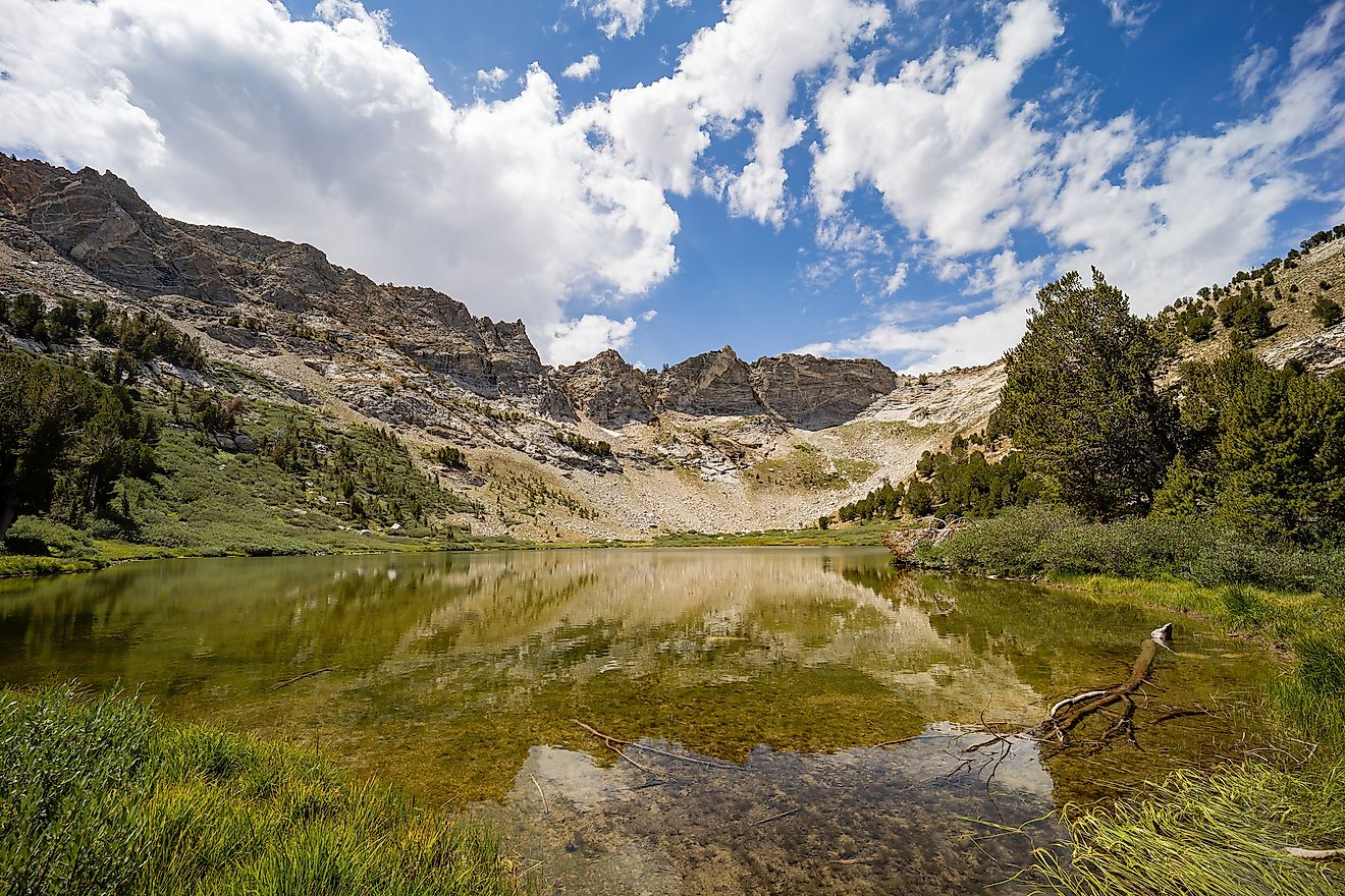 Afternoon view of the beautiful Castle Lake at Ruby Mountain, Nevada