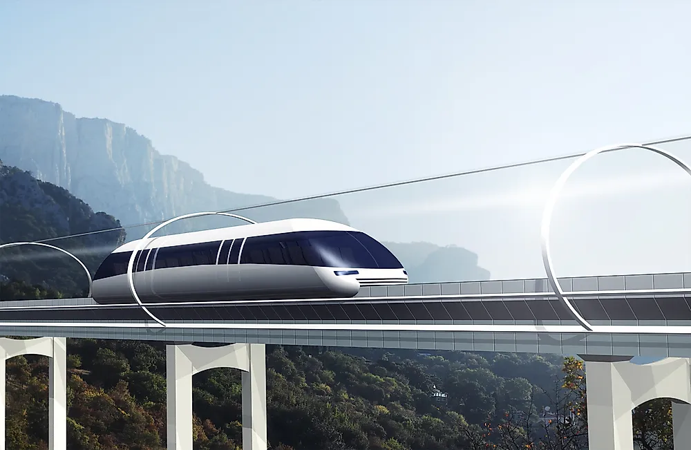 The Hyperloop makes use of evacuated tubes and magnetic levitation.