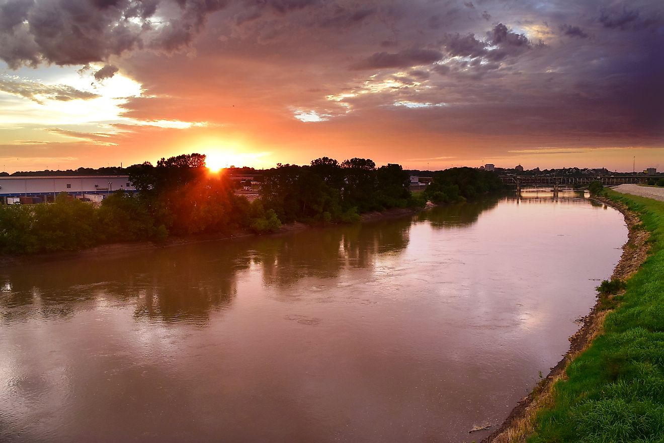 Sunset over the Kansas River