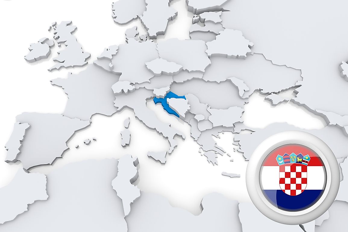 Croatia occupies 21,851 square miles in southeastern Europe. 
