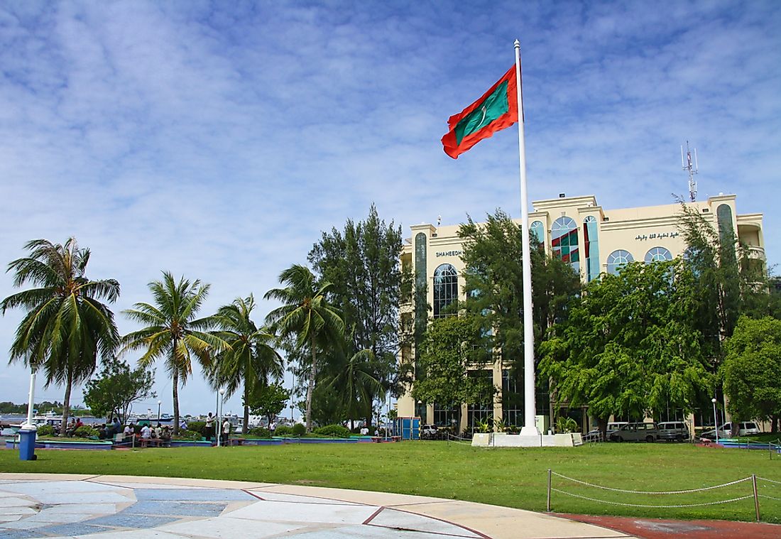 The government buildings of the Maldives. 