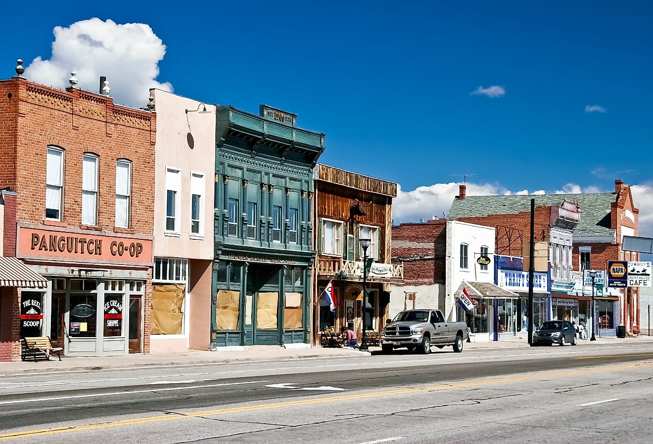Historic downtown street in Panguitch, Utah.