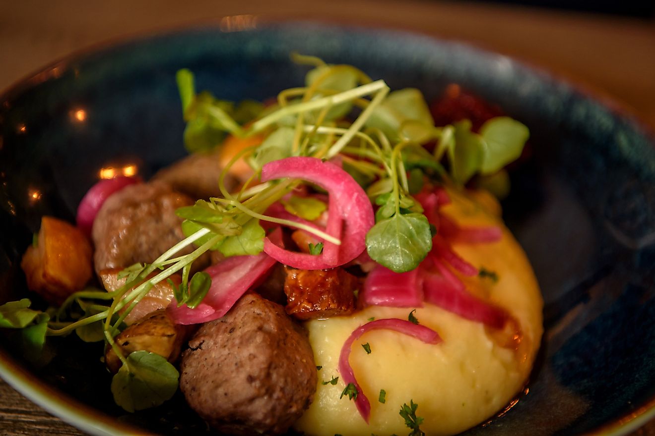 Swedish moose meatballs with herbs. Image credit: Tunde Gaspar/Shutterstock.com