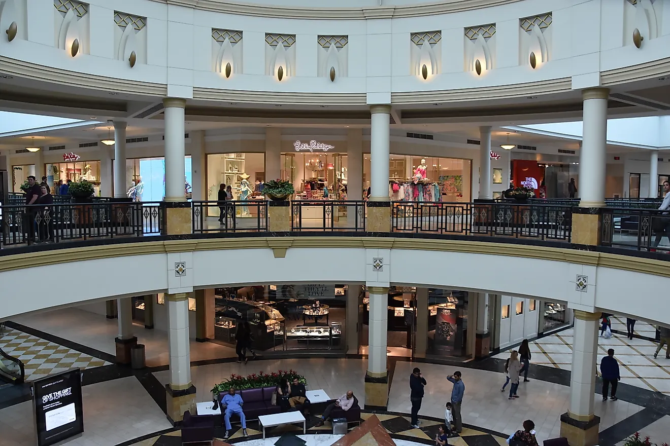 KING OF PRUSSIA, PA: King of Prussia Mall in Pennsylvania, as seen on May 6, 2017. It is the largest shopping mall in the United States of America in terms of leasable retail space.