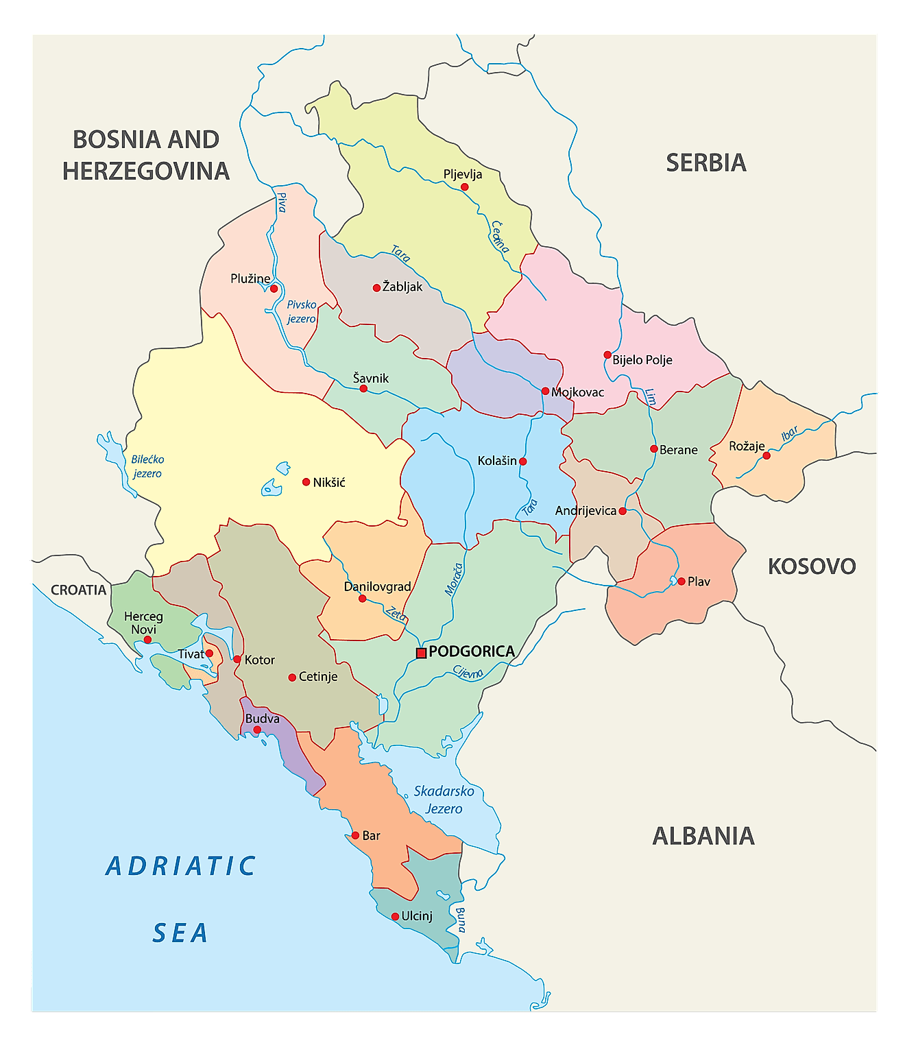 Montenegro Maps Facts World Atlas