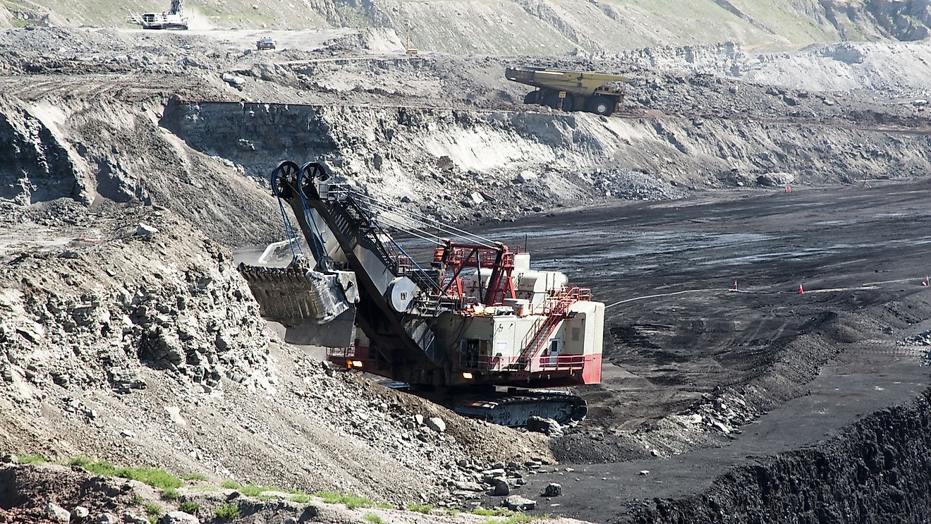 Coal mining operations in Wyoming.