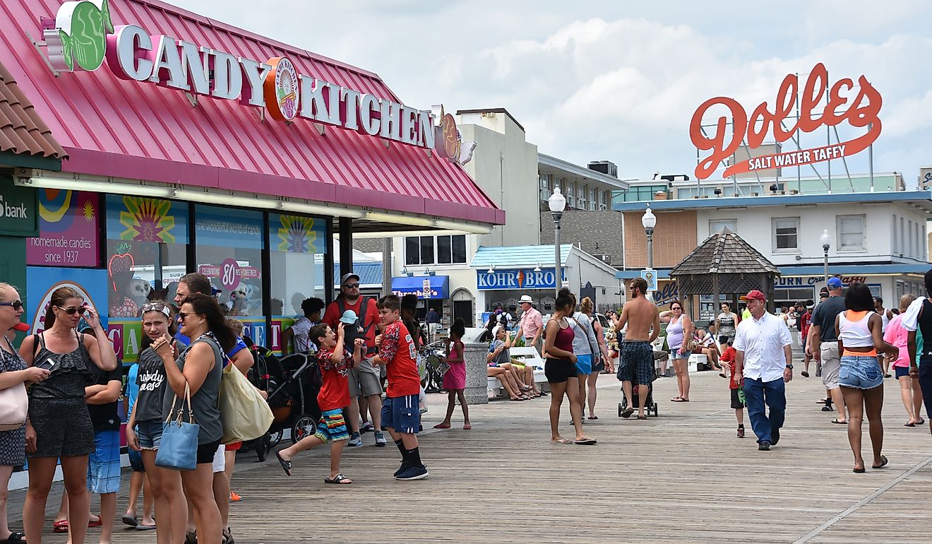 Boardwalk at Rehoboth Beach in Delaware. Editorial credit: Ritu Manoj Jethani / Shutterstock.com 