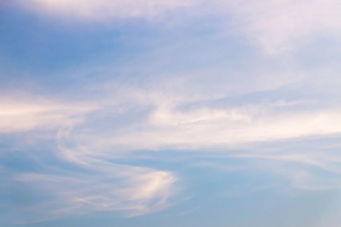 Cirrus clouds often appear as a swirl. 