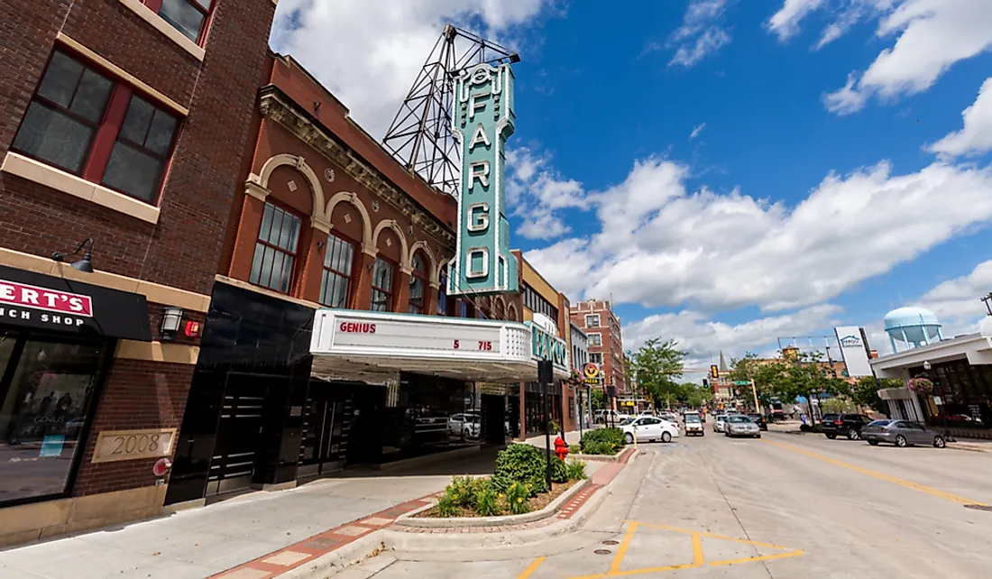 Downtown Fargo in North Dakota. Editorial credit: David Harmantas / Shutterstock.com