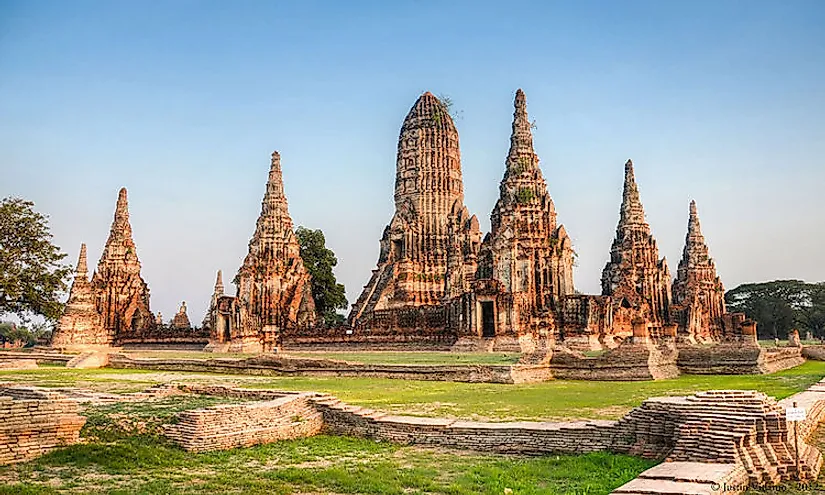 Sunset at Wat Chaiwatthanaram, Ayutthaya, Thailand