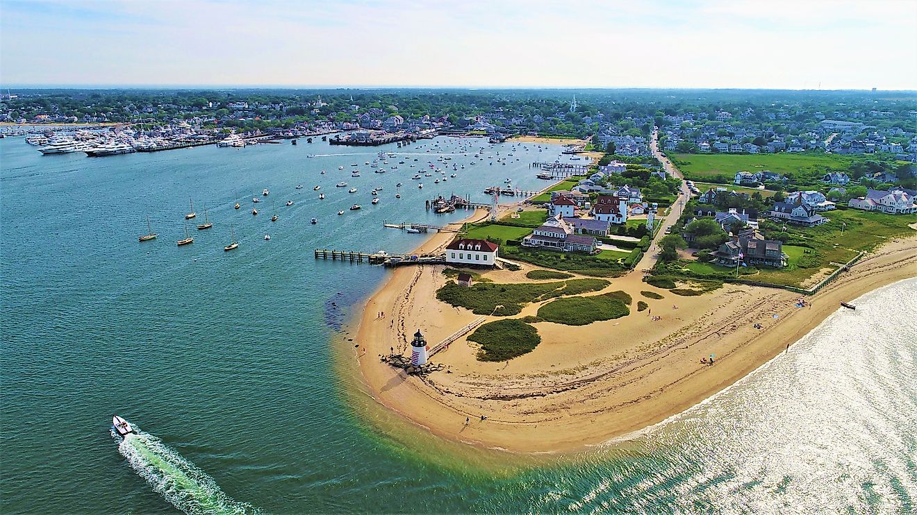 The entrance of Nantucket, Massachusetts.