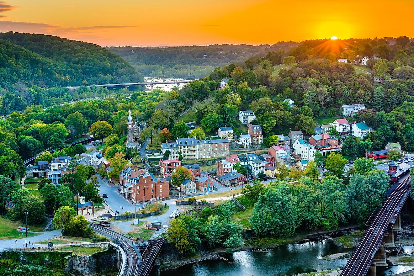 The beautiful town of Harpers Ferry, West Virginia.