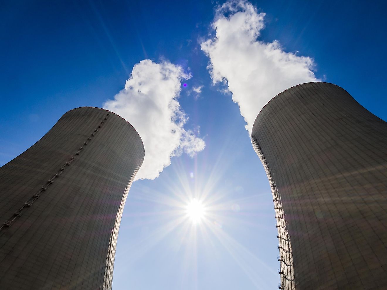 Cooling towers of nuclear power plant.