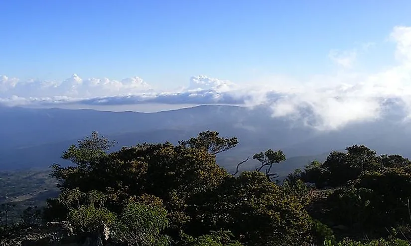 The Almadow Mountains in Sanaag, Somalia houses the tallest peak, the Shimbiris Mountain in the country.