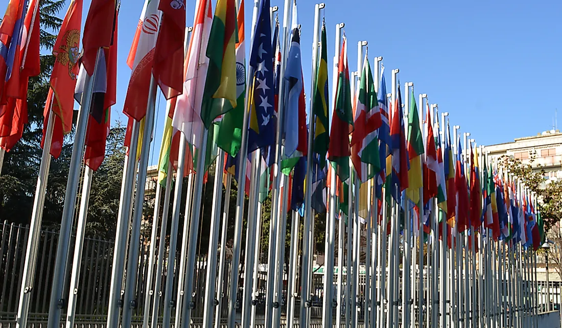 Flags of the UN member states.