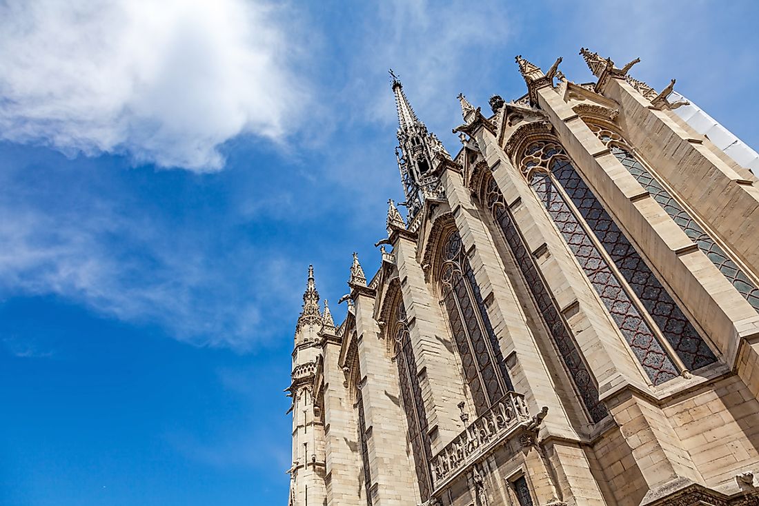 The Sainte-Chapelle of Paris. 