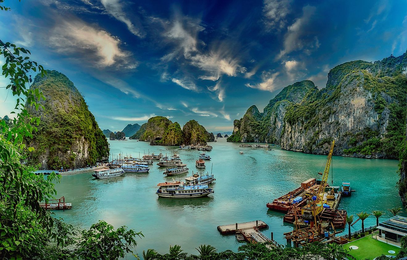 The spectacular Ha Long Bay in the Gulf of Tonkin.
