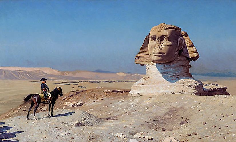 Napoleon Bonaparte Before the Sphinx in Egypt.