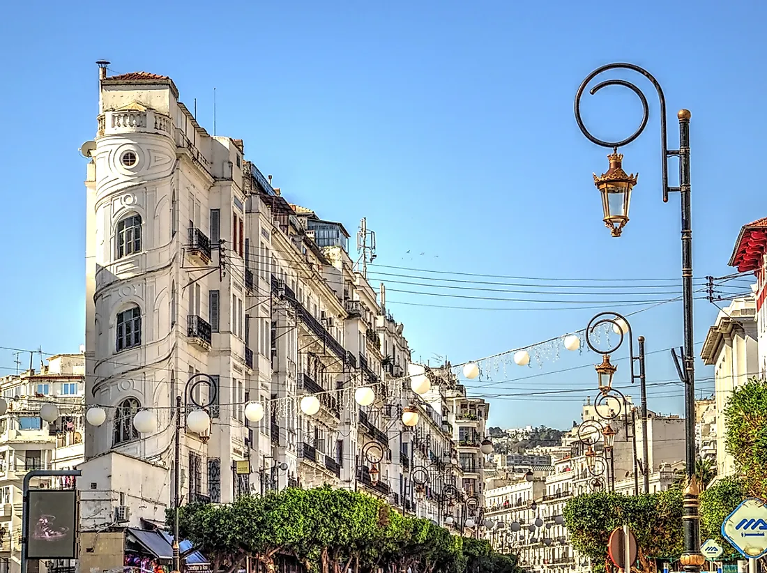 The cityscape of Algiers, Algeria. 