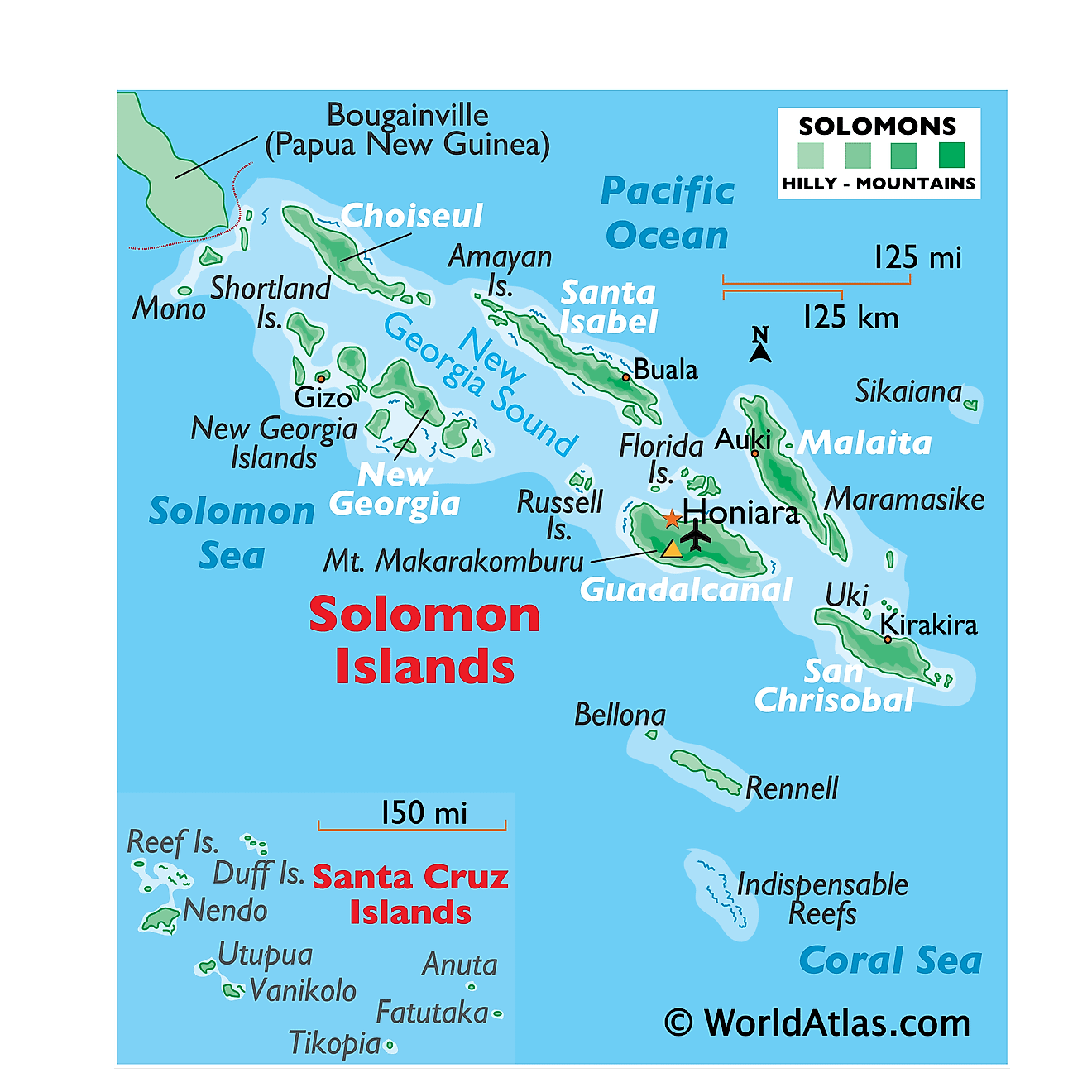 Mapas De Islas Salom n Atlas Del Mundo