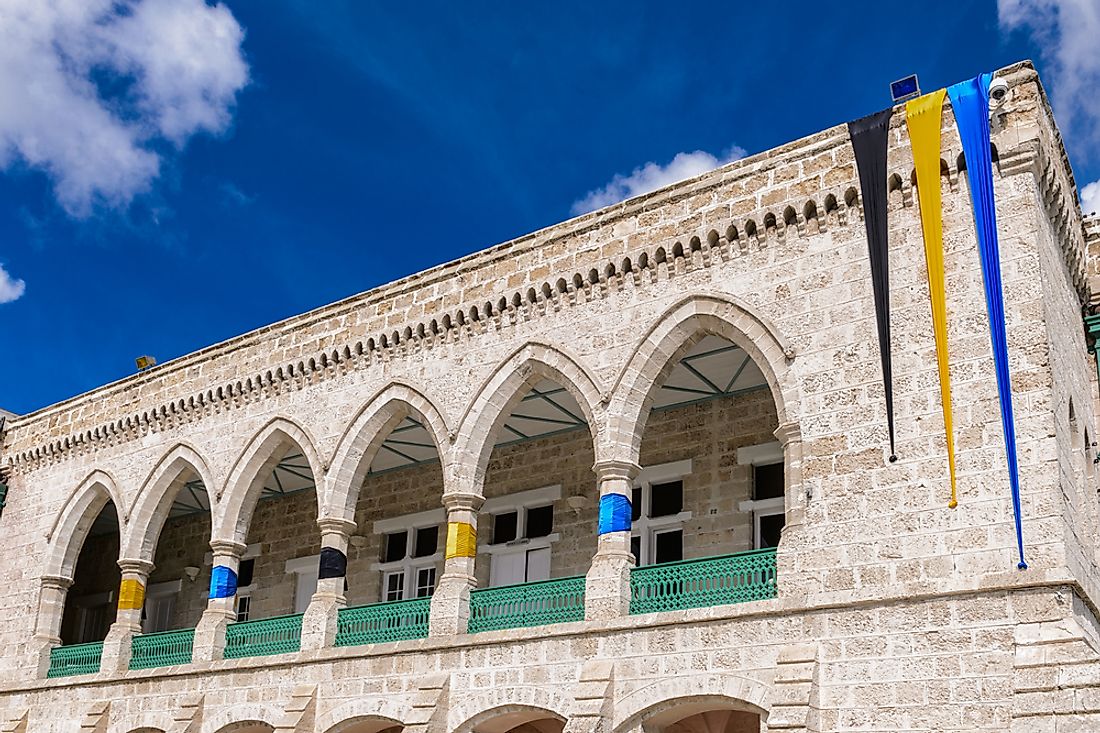 Parliament buildings in Bridgetown, Barbados. 