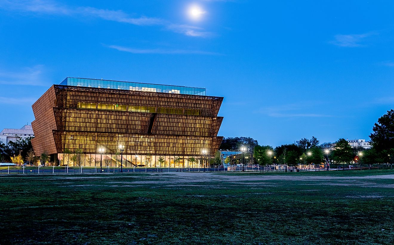 The National Museum of African American History and Culture in Washington, DC. BrianPIrwin / Shutterstock.com.