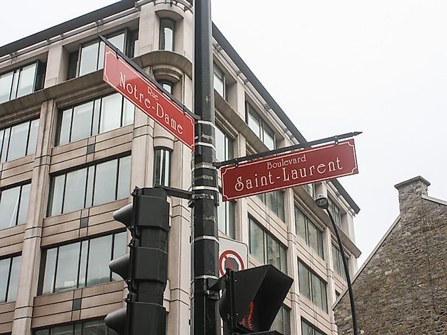 French signboards Montreal, Quebec.