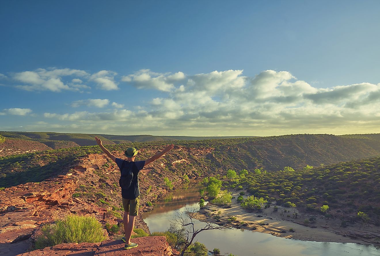 Viewpoint overlooking in Kalbarri NP, Western Australia.