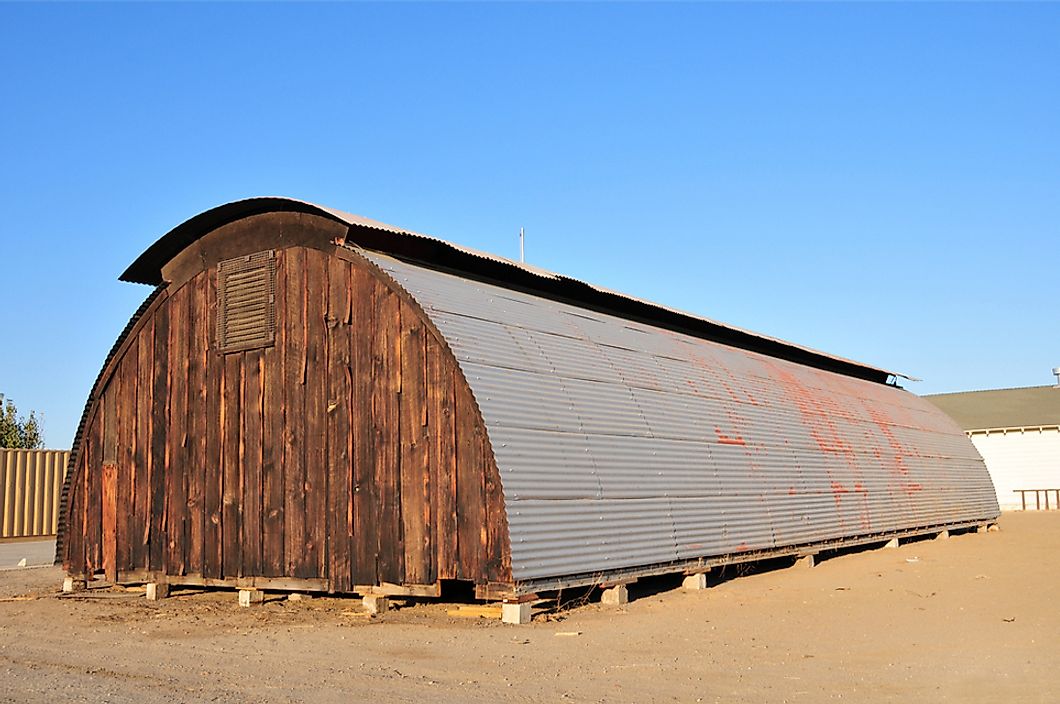 Hundreds of thousands of Quonset huts were built during World War II. 