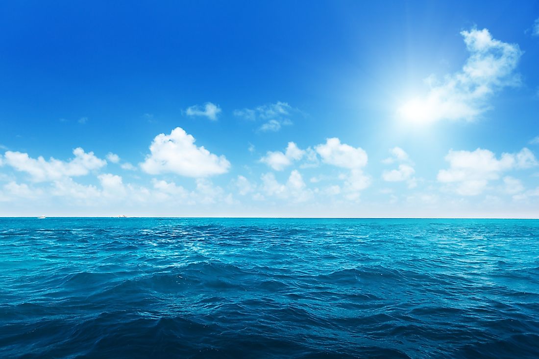 97% of the earth's water is in the oceans.