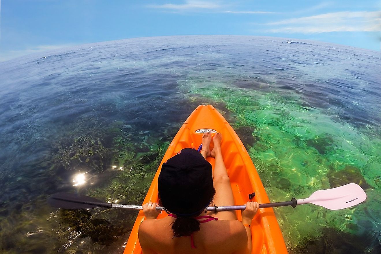 Kayaking is an affordable activity in Honduras.
