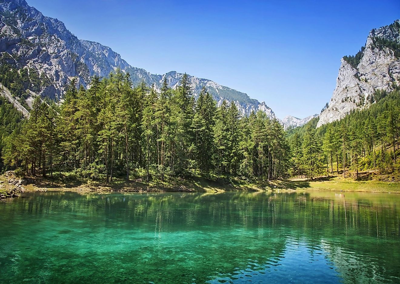 This park can be found in the Green Lake in Tragoess, Austria, and even though you may not believe it, the name describes it perfectly.