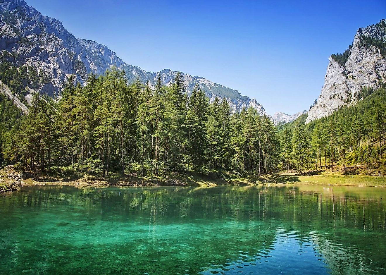 This park can be found in the Green Lake in Tragoess, Austria, and even though you may not believe it, the name describes it perfectly.