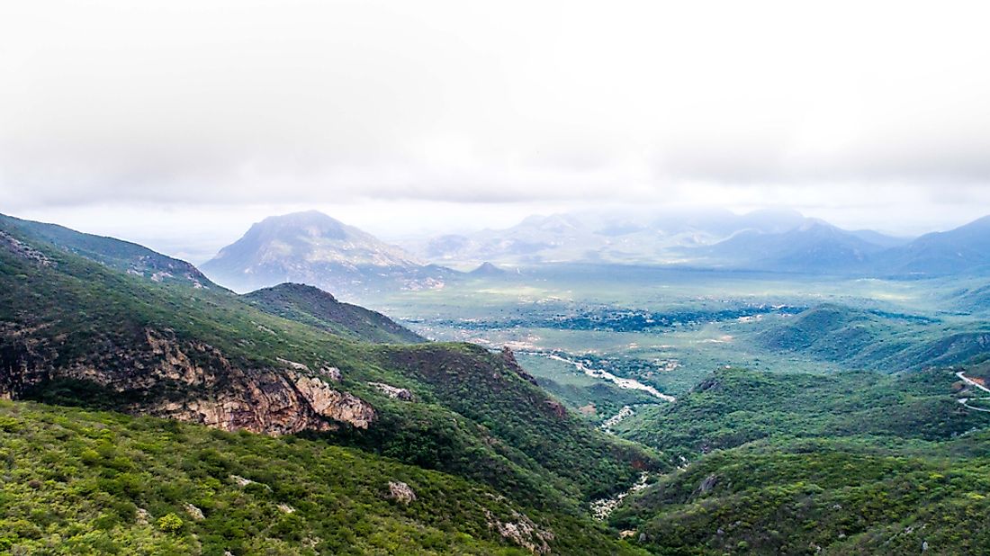 The natural landscape of Angola. 