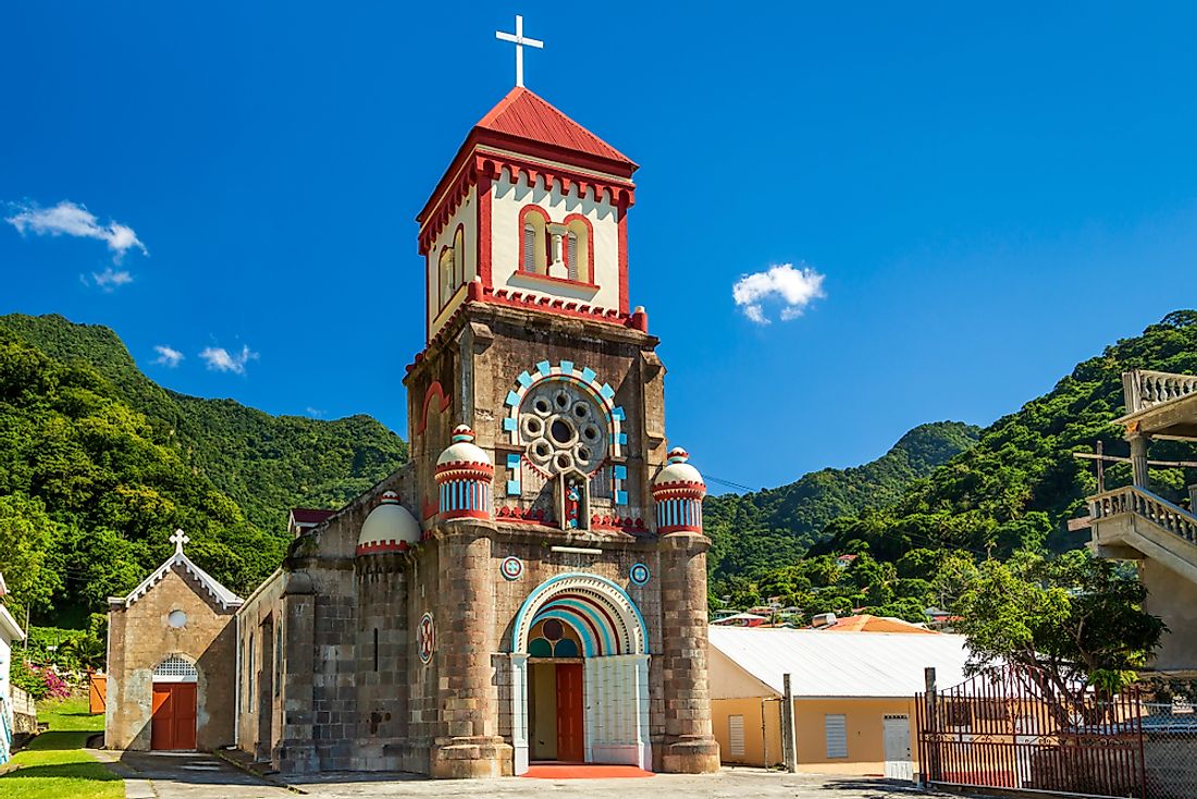 A church in Dominica. 